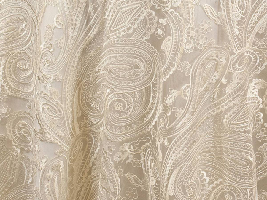 Ivory Paisley Lace